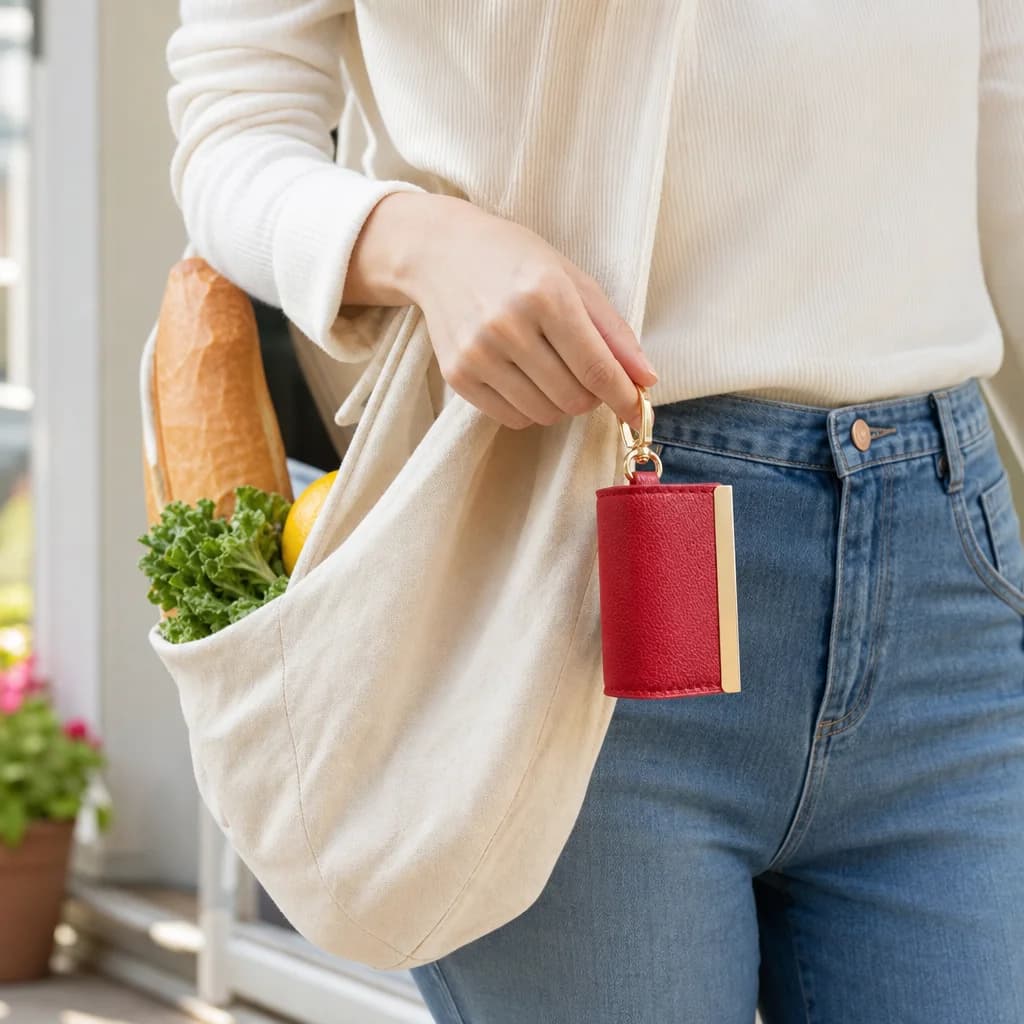 Reusable Foldable Keychain Shopping Bag 3